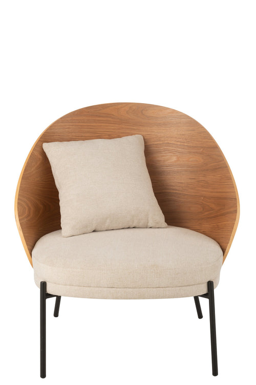 J-Line stoel Lone - multiplex/metaal - naturel/beige