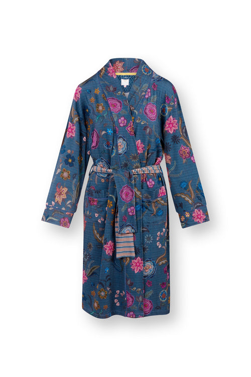 Pip Studio - Nisha Kimono Dames - Coco Flower - Blauw - XXL