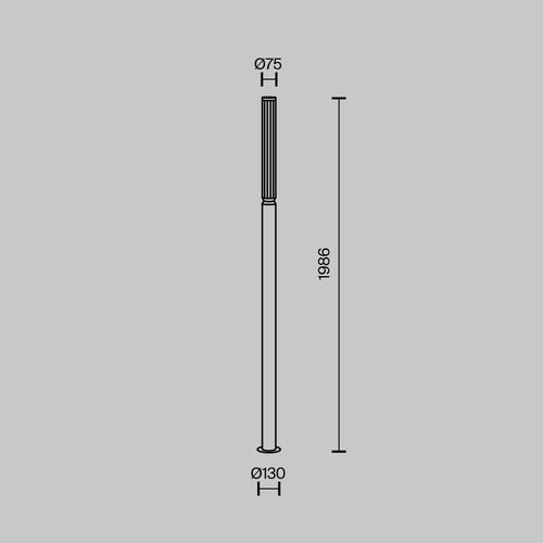 Maytoni Outdoor - Landschapsverlichting Lit - Bruin - Ø7,5