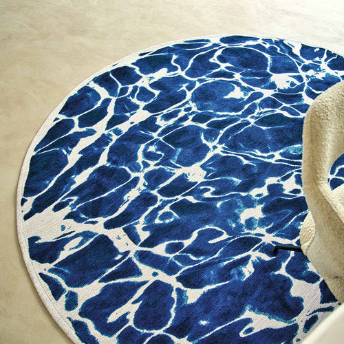 Louis De Poortere vloerkleed Surf - blauw - 240x240cm