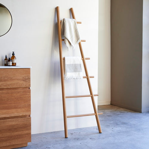 Tikamoon Massief teakhouten handdoekenrek - Naturel