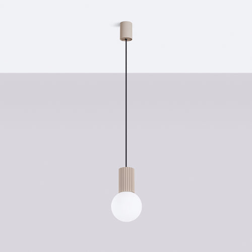 Sollux Lighting Hanglamp HALO 1 taupe - 12x12x120cm