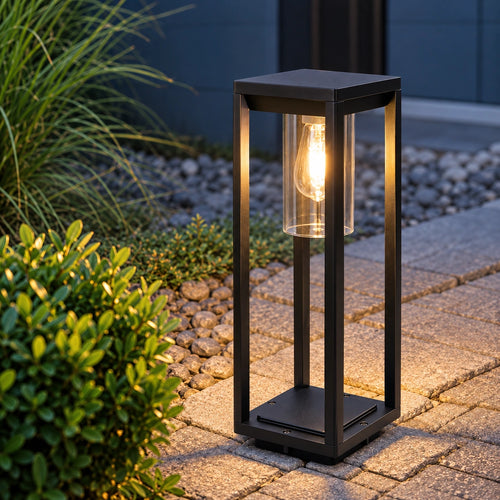 Searchlight buitenlamp Atlanta - 1 lichts - 15  x 45   cm - mat zwart