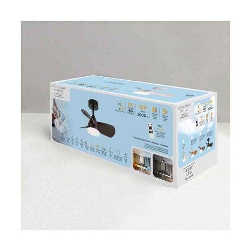 CristalRecord plafondventilator Bryan - 1 lichts - 92  x 38.5   cm - wit hout