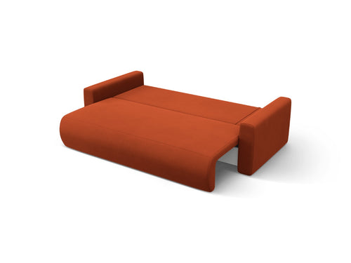 Cosmopolitan Design Omkeerbare converteerbare hoekbank met opbergdoos Belfast 3-zits, flueel kastanjebruin - 149x240x84cm