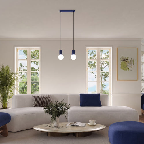 Sollux Lighting Hanglamp HALO 3L ultramarijn - 40x6x120cm