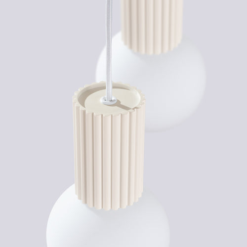 Sollux Lighting Hanglamp HALO 2P beige - 15x15x120cm