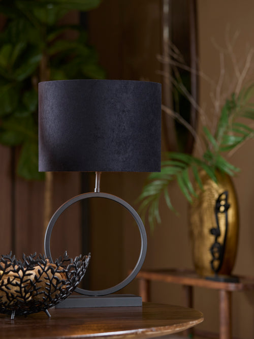Light & Living lampenkap  - zwart - 35x35x25 cm