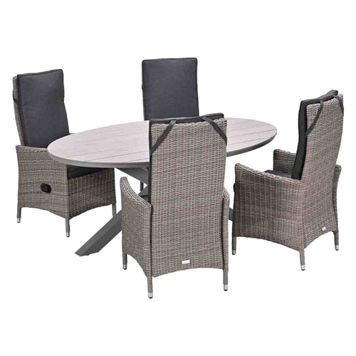 Garden Impressions tuinset Collin - Tulli - vintage willow - 180x115 cm - 5-delig