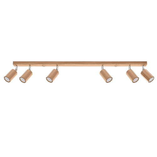 Sollux Lighting Plafondlamp ZEKE 6 eik - 120x5x20cm