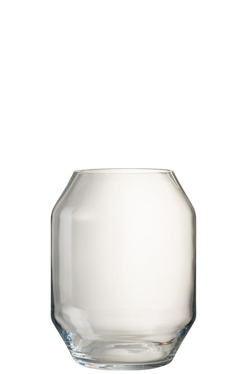 J-Line vaas Lilou - glas - transparant - small - Ø 25 cm