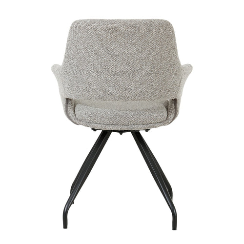 Livingfurn eetkamerstoel Capp - taupe - set van 2 - 61x61x88