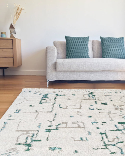 AFK Living vloerkleed Volubilis - rand - blauw - 120 x 170 cm
