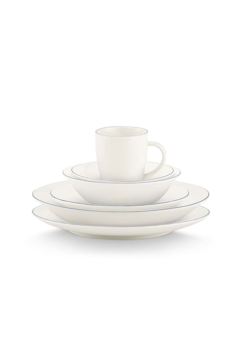 vtwonen Serviesset - Line - Wit - 6 Persoons set