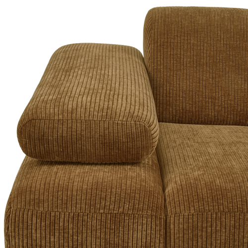 WOOOD 1-zits bank met arm links Mojo - Ribstof - Geel - 74x120x97 - vtwonen shop