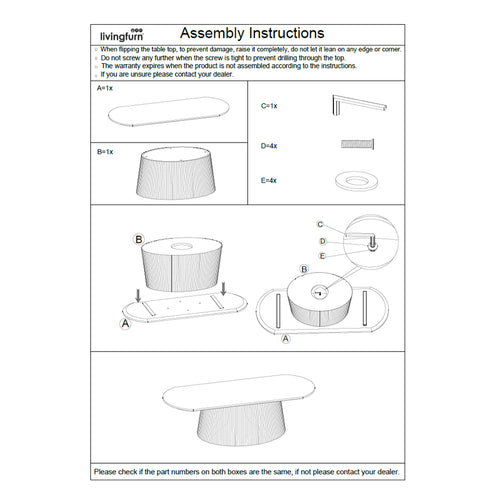 Livingfurn salontafel Salvator Oval - 120cm - mangohout - bruin - vtwonen shop