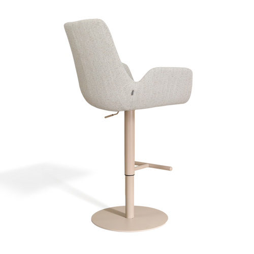 Nolon Niva-Eef tulp barkruk beige gemêleerd verstelbaar - beige poten
