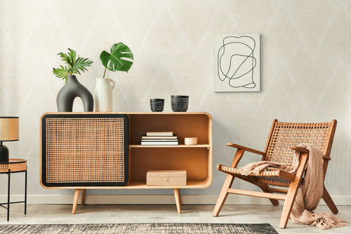 A.S. Création behang grafisch motief crème en beige - 53 cm x 10.05 m - AS-388244 - vtwonen shop