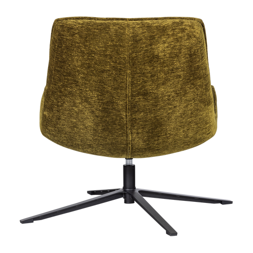 WOOOD draaifauteuil Maudi - Chenille - Groen - 84x74x86