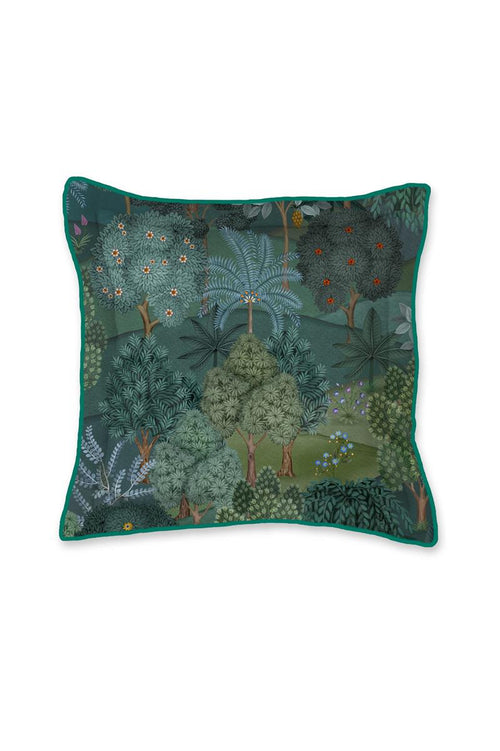 Pip Studio decoratiekussen Jardin de noche Square - 45x45 cm - donker blauw - vtwonen shop