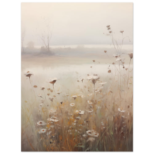 Artfulprints  Foggy flowerfield 1   poster 30x40 cm - vtwonen shop