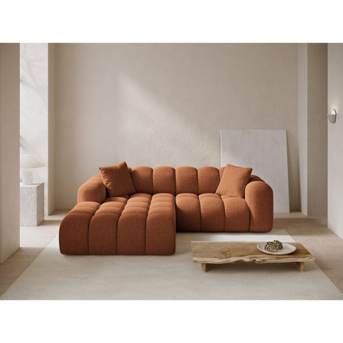 Cosmopolitan Design - Linker hoekbank Treno 3-zits, chenille baksteen - 184x240x70cm