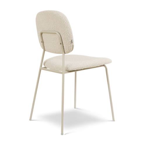 Nolon Jasmijn Eetkamerstoel Bouclé Beige - Grijsbeige - vtwonen shop