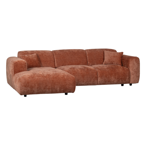 WOOOD chaise longue bank links Cloud - Chenille - Terra - 80x280x165