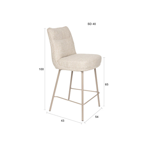 Housecraft Living Jacques Barkrukken 65 cm Beige - Set van 2