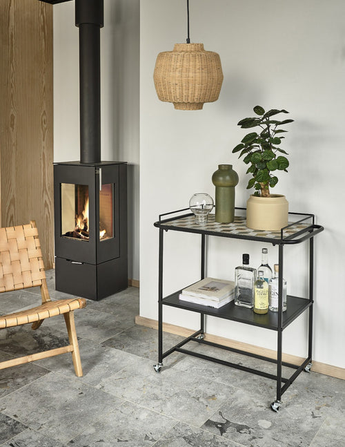 Villa Collection Karv metalen keuken trolley zwart - vtwonen shop