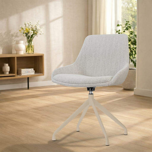 Nolon Nola-Isa draaibare eetkamerstoel beige gemêleerd beige onderstel