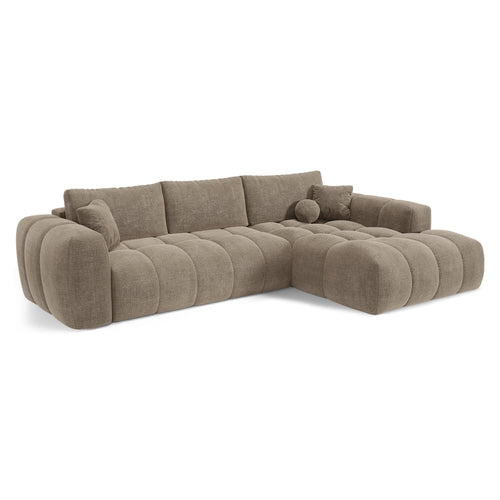 Premium Interiors - Rechthoekige hoekbank met slaapfunctie en opbergruimte SKY - kruisbinding  mol 310cm