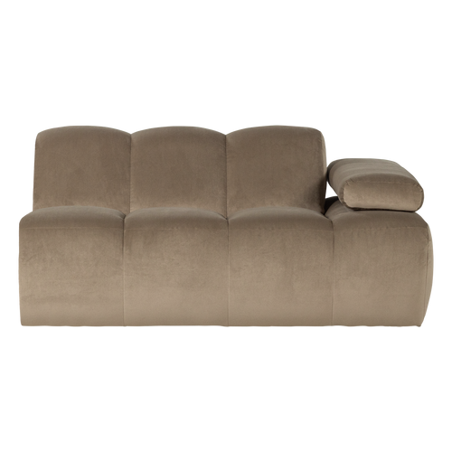 WOOOD 1,5-zits bank arm rechts Mojo - Velvet - Khaki - 74x164x97