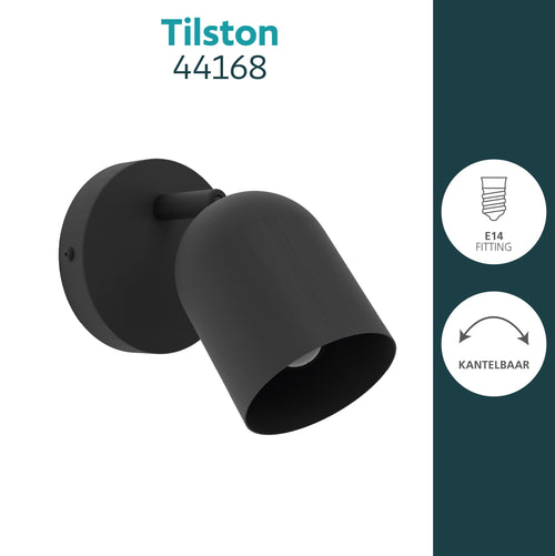 EGLO spot Tilston - 12 cm - zwart