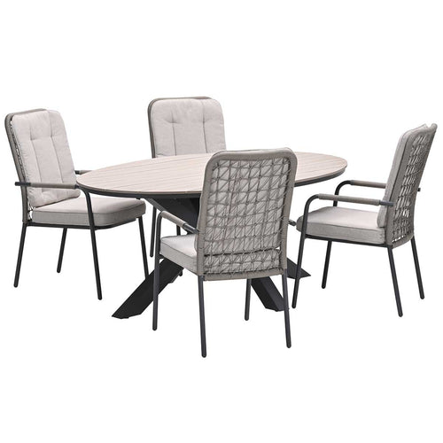 Garden Impressions tuinset Aleria - Tulli - taupe - 180x115 cm - 5-delig