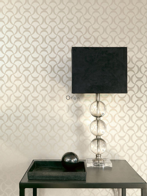 Origin Wallcoverings behang grafisch warm zilver - 53 cm x 10,05 m - 345739 - vtwonen shop