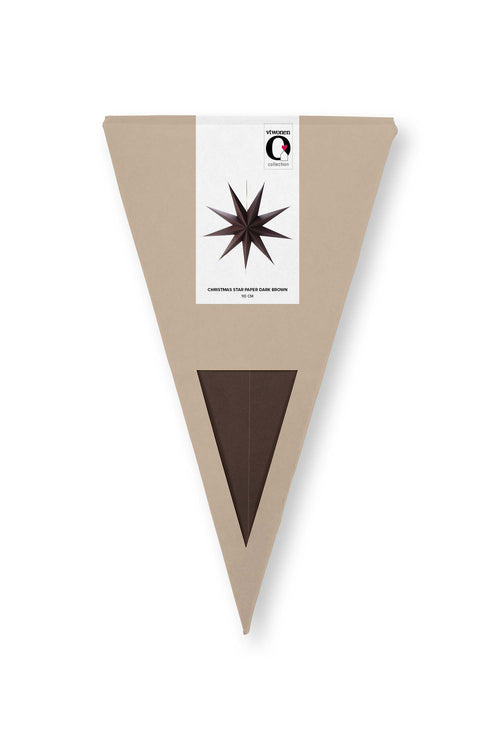 vtwonen - Kerstster - Papier - Donkerbruin - 110x24 cm