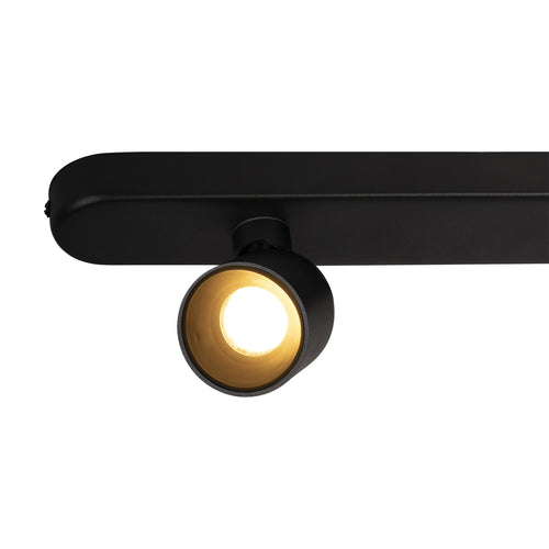 Atmooz plafondspot Nox 3 oval - zwart - 57 x 5 x H 3 cm - geïntegreerde led
