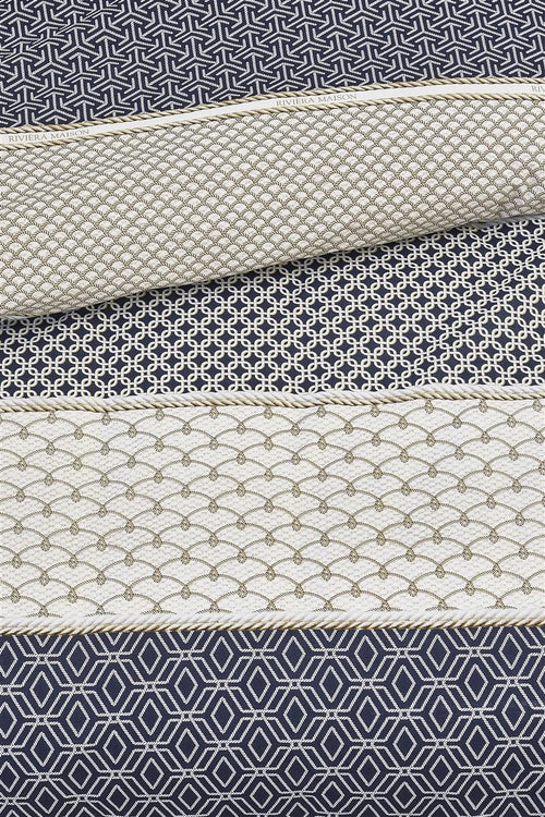 Riviera Maison dekbedovertrek Ropes - 240x200/220 cm - marineblauw - vtwonen shop