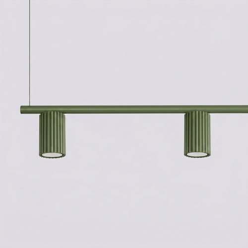 Sollux Lighting Kroonluchter KARBON 4 olijfgroen - 122x6,5x212cm