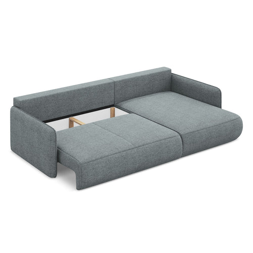 LaMiaSofa hoekbank rechts Palermo - chenille stof - jeans - 240x148x86