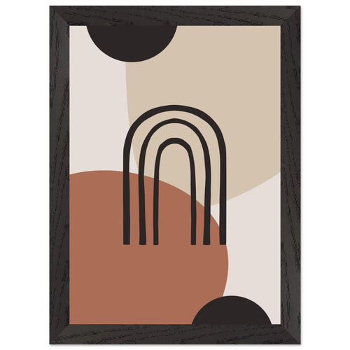 Artfulprints Poster met Lijst Boho - Natural arches   - A4 21x29.7 cm - Terracotta