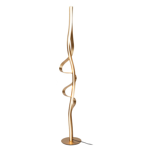 Lucide vloerlamp LAMBADA - Geïntegreerde LED - Mat Goud / Messing - vtwonen shop