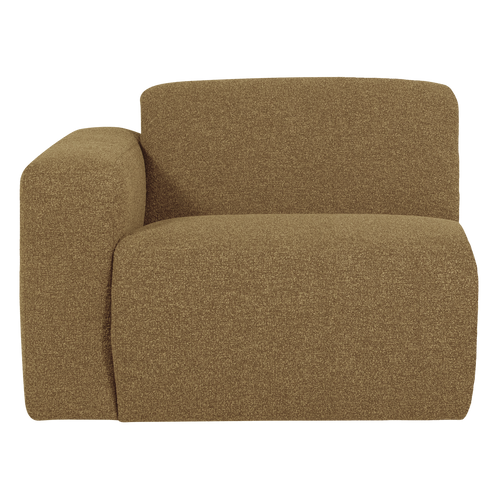 WOOOD 1-zits bank arm links Mojo Base - Bouclé - Geel/Bruin - 74x105x97