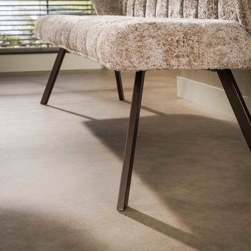 Giga Living Eetkamerbank Raster - Zand/Bruin - 180x60x80cm