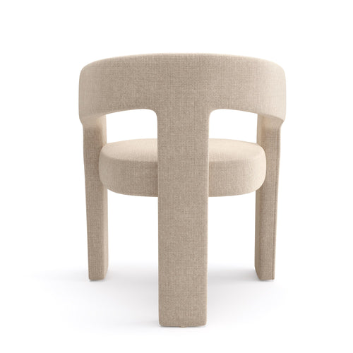 Premium Interiors - Set van 2 fauteuils SARAH - zacht aanvoelende geweven stof donkerbeige 60.5cm