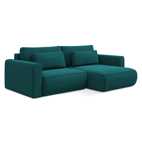 LaMiaSofa hoekbank rechts Perugia - velours - marien - 240x149x82