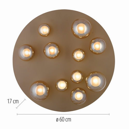 Neuhaus PURE plafondlamp Popup - 11 lichts - 60  x 17   cm - champagne