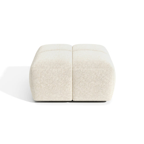 Premium Interiors - Poef MOSS - fluweel met structuur beige 78cm