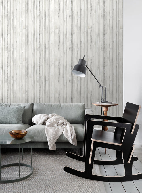 ESTAhome behang sloophout grijs wit - 53 cm x 10.05 m - 138816